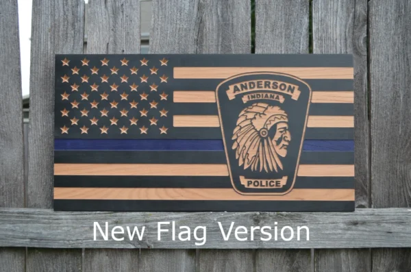 Anderson PD version 2 flag - Thin Blue Line