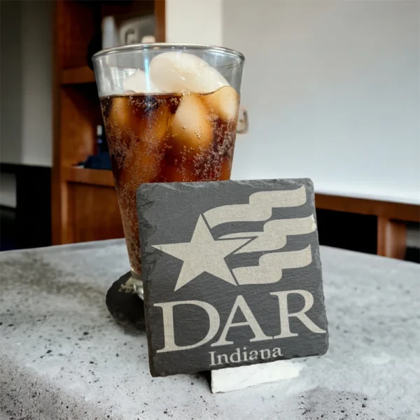 custom slate coaster - DAR (square)